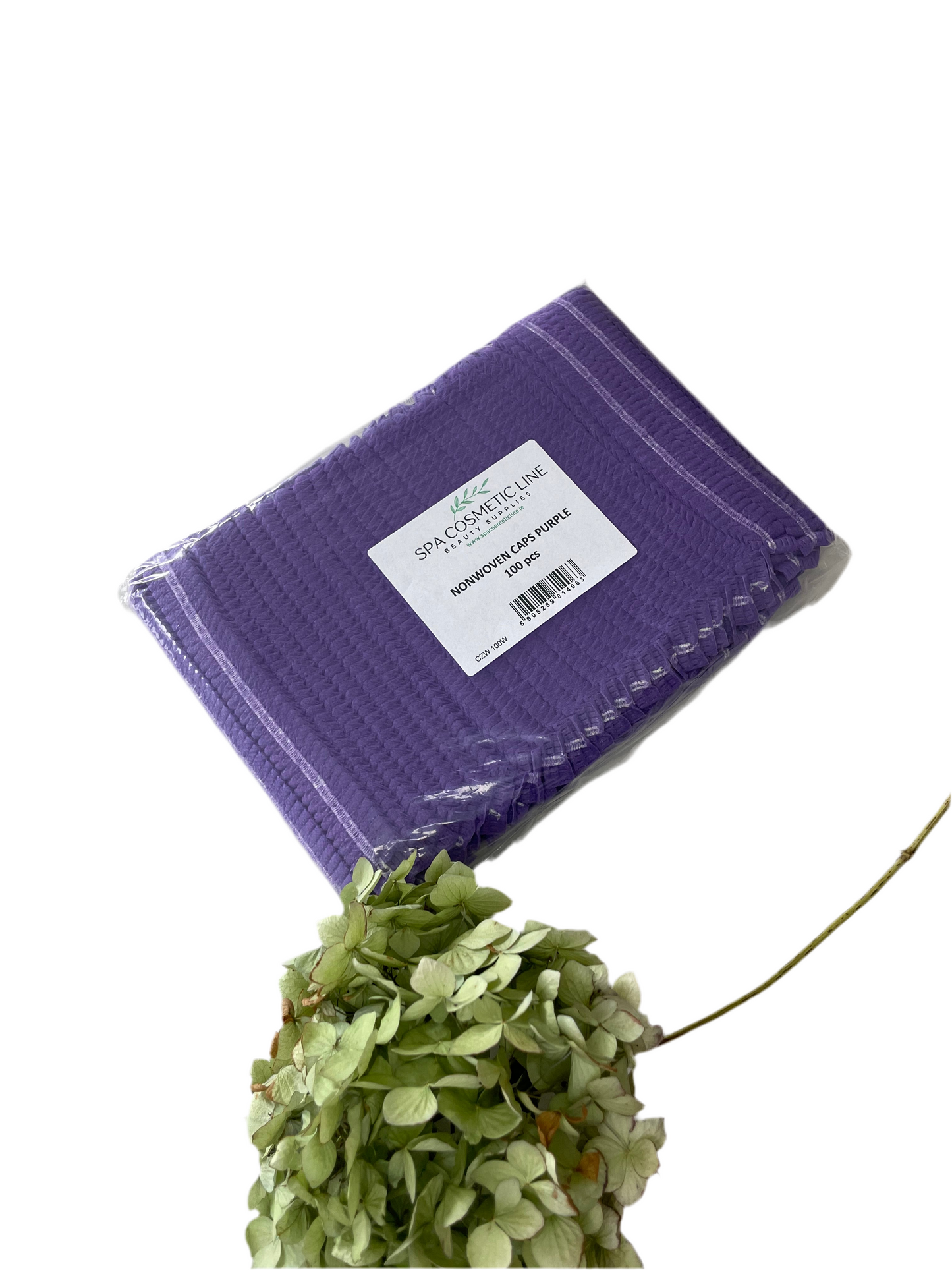 100pcs Disposable Non-woven Hair Caps / PURPLE