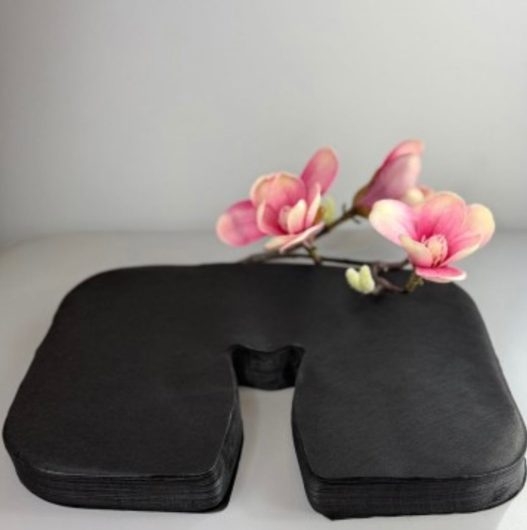 100pcs Disposable Massage table Head-rest COVER / Y shaped/ BLACK