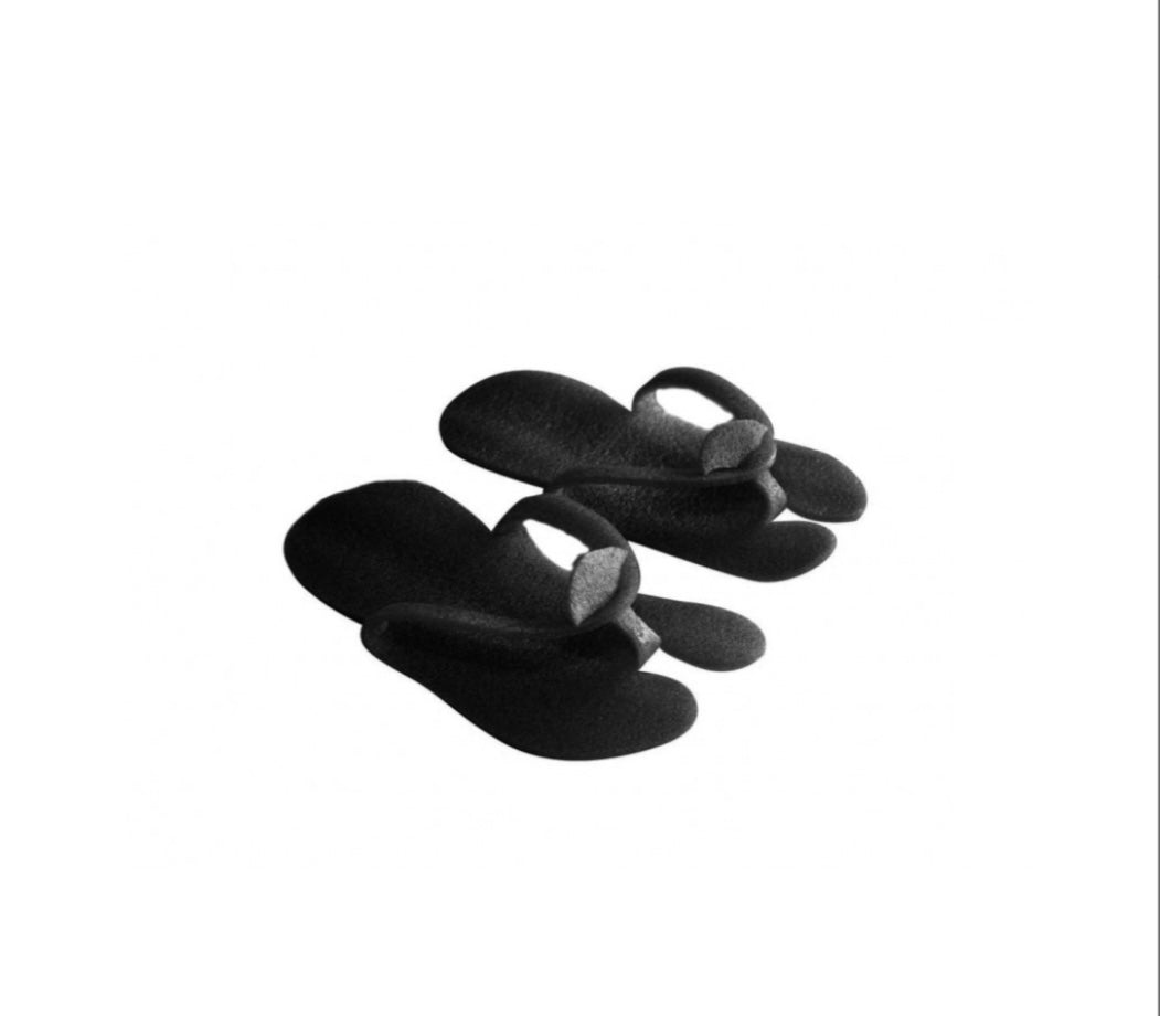 Disposable Foam Slippers 10pairs / BLACK