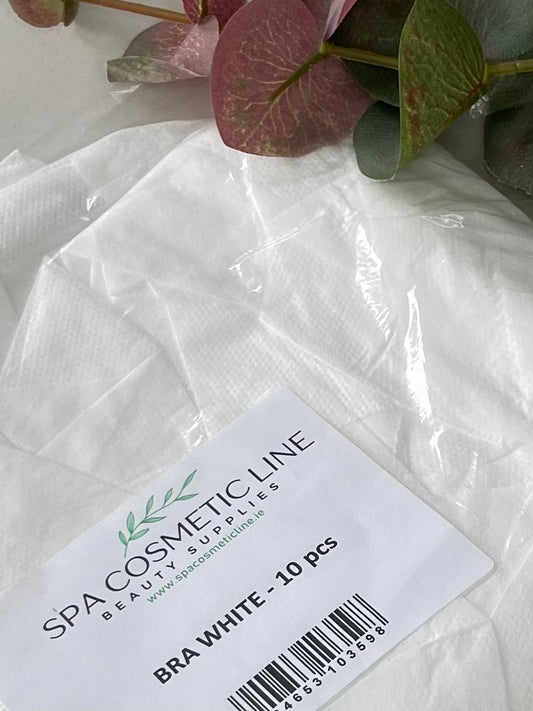 10pcs of women's Disposable Non-woven Bras / WHITE