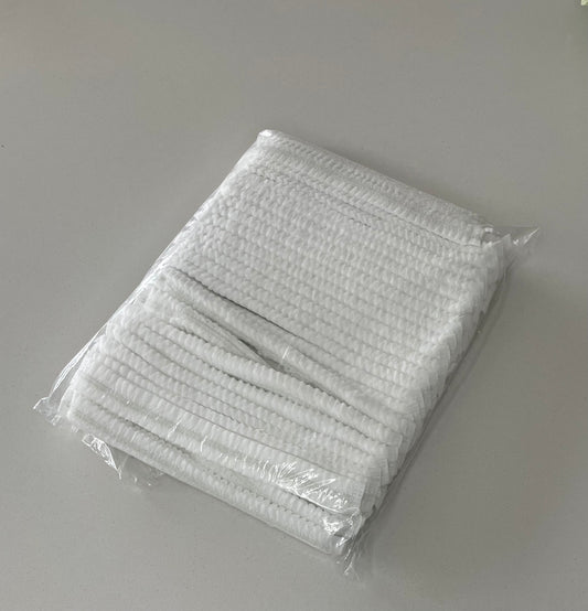 100pcs Disposable Non-woven fabric Caps / WHITE