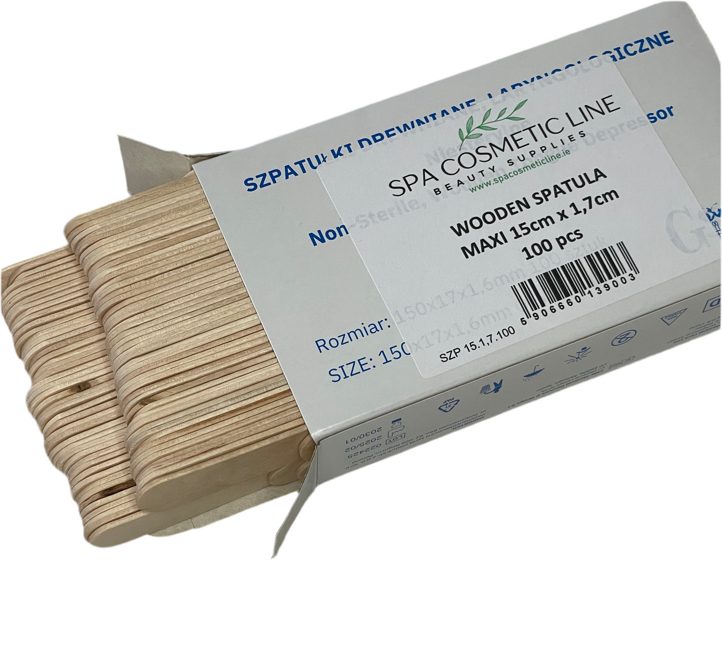 Disposable Wooden Spatulas Maxi (15cm x 1,7cm)100pcs