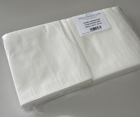 50pcs Nonwoven TOWELS Plain MIDI 40x70