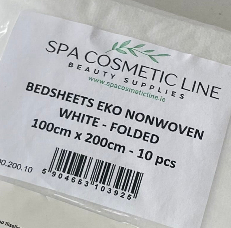 10pcs Nonwoven Eko couch cover sheets - folded white 100cm x 200cm