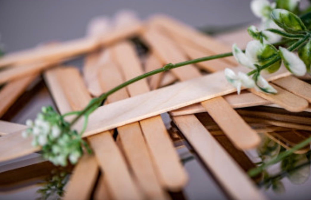 Disposable wooden Sticks (14cm x 0,5cm) 100pcs